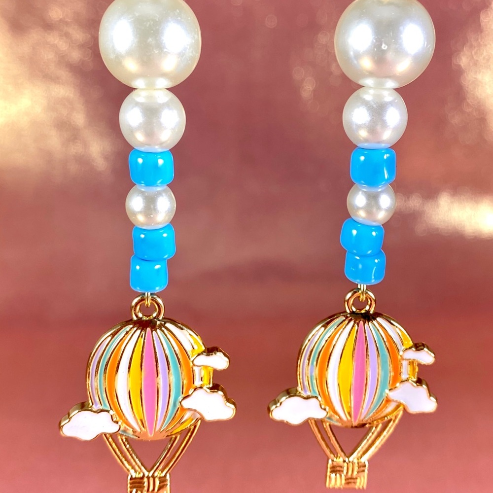 Wrightfully So Handmade Hot Air Balloon Earrings